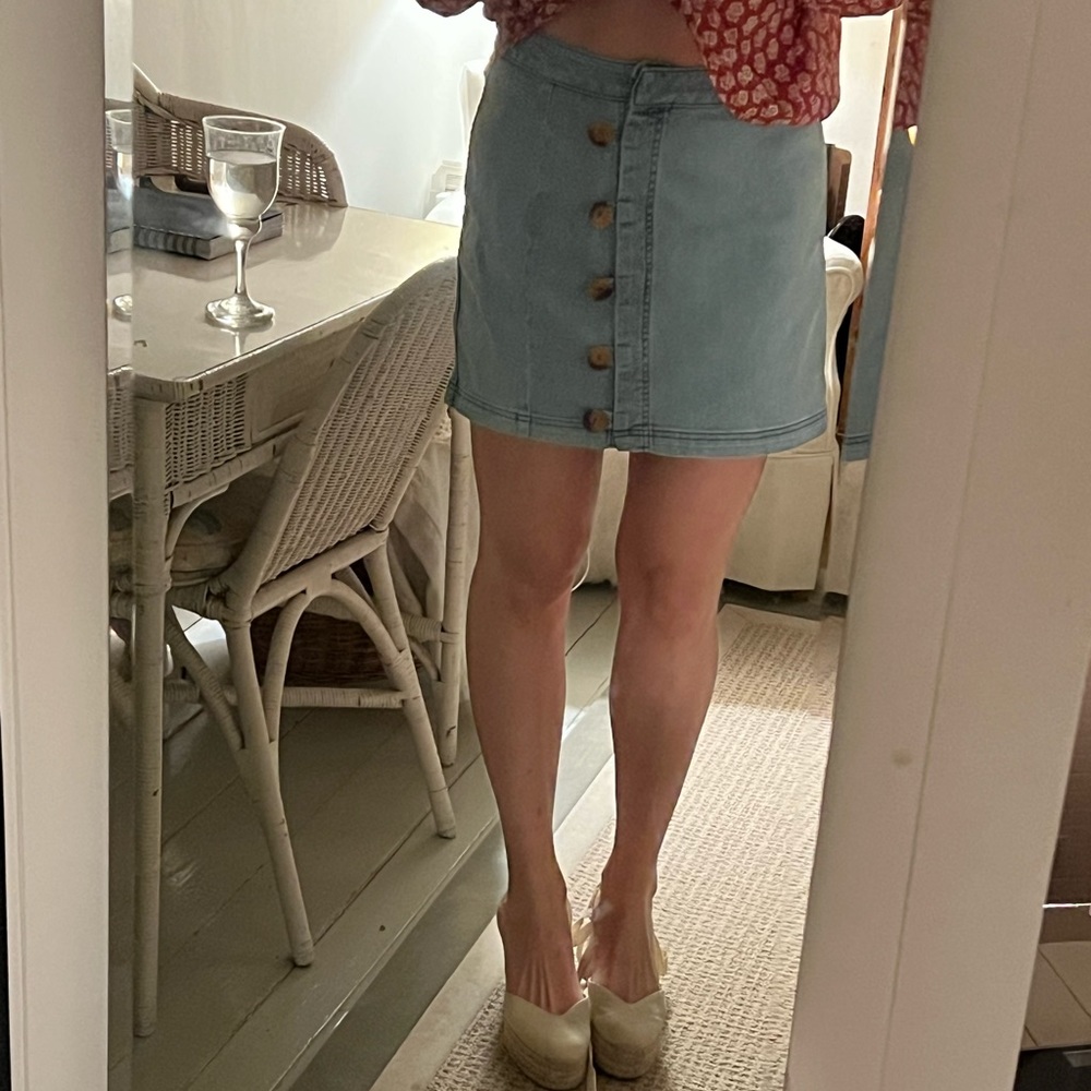 Free people super soft denim skirt